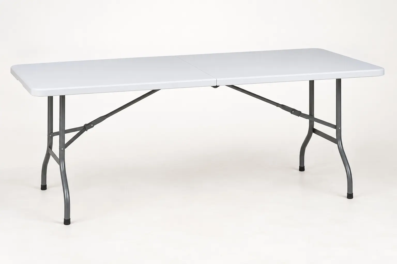 Table pliante rectangulaire blanche MATUVU de 180 par 70 centimètres